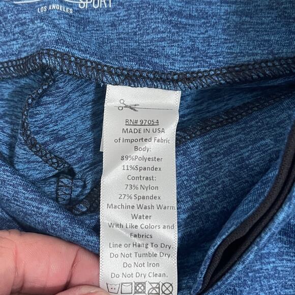 Lanston Sport Minimal Diamond Mesh 7/8 Legging Ocean Blue Black - XS - $128 - Picture 10 of 10